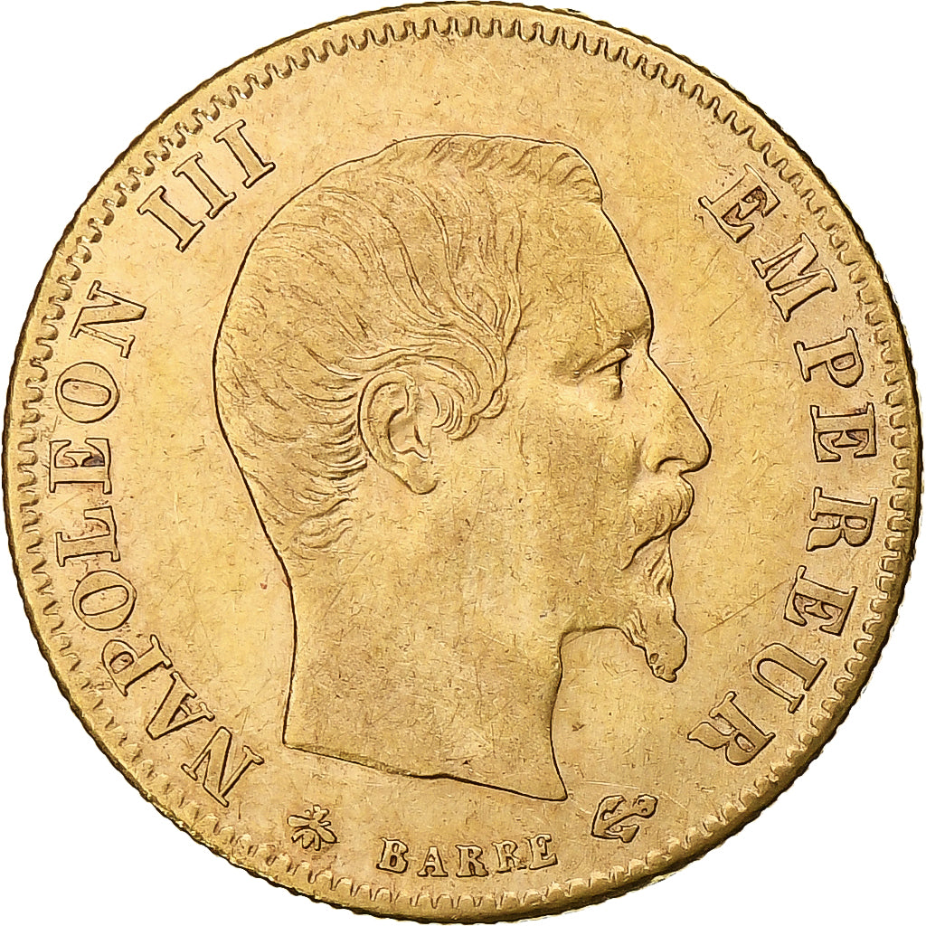 Coin, France, Napoléon III, 5 Francs, 1860, Paris, AU(50-53), Gold, KM:787.1