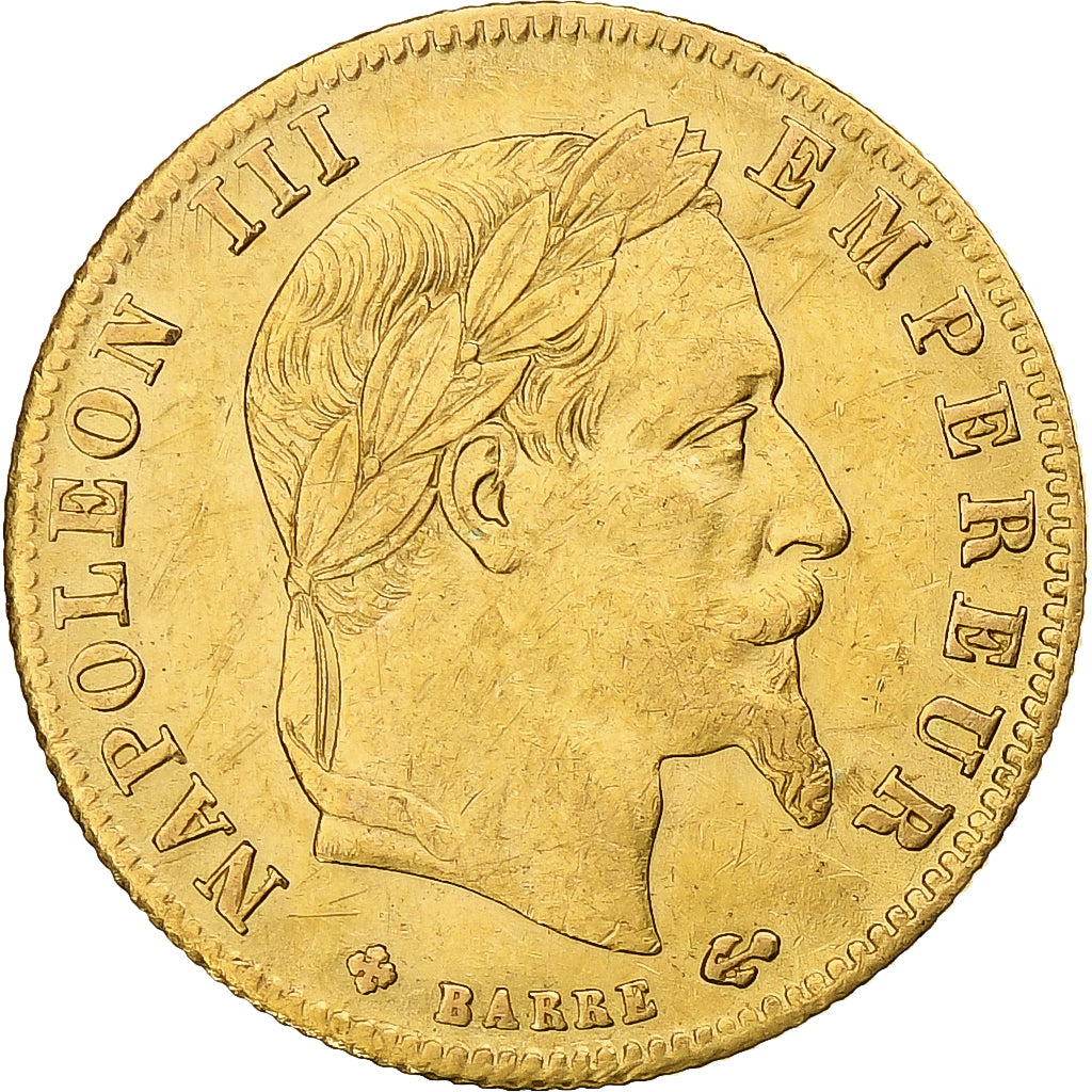 Münze, Frankreich, Napoleon III, Napoléon III, 5 Francs, 1866, Strasbourg, SS