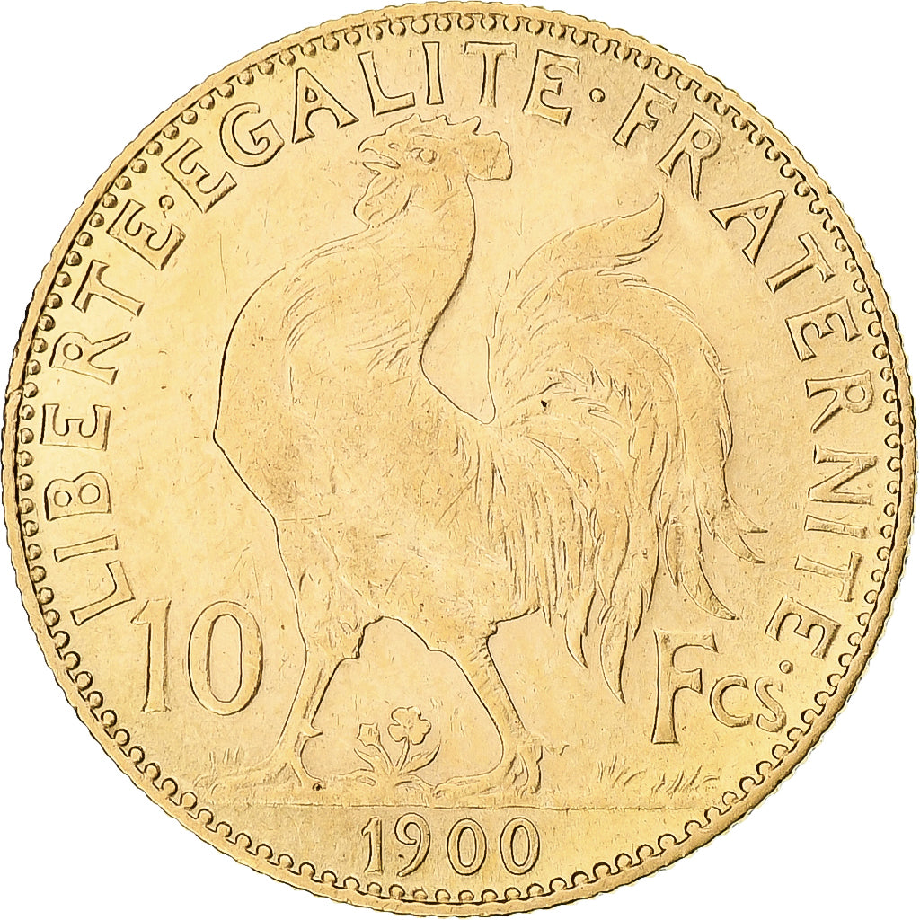 France, 10 Francs, Marianne, 1900, Paris, Gold, EF(40-45),