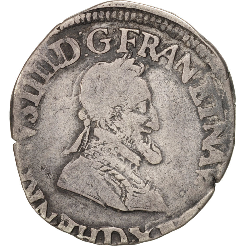 Henri IV, Quart de franc, 1596 D, Lyon, Sombart 4780