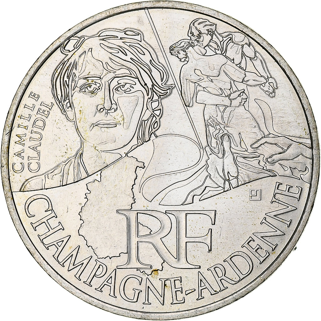France, 10 Euro, Champagne Ardennes, 2012, Paris, MS(60-62), Silver,