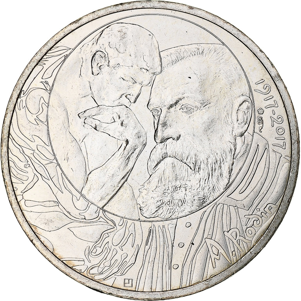 France, Monnaie de Paris, 10 Euro, Auguste Rodin, 2017, Paris, MS(60-62), Silver