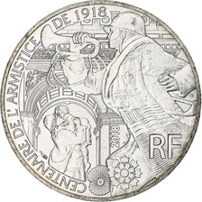 France, 10 Euro, 2018, Centenaire de l'Armistice 1918, MS(63), Silver