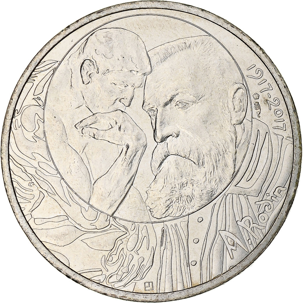France, Monnaie de Paris, 10 Euro, Auguste Rodin, 2017, Paris, MS(60-62), Silver