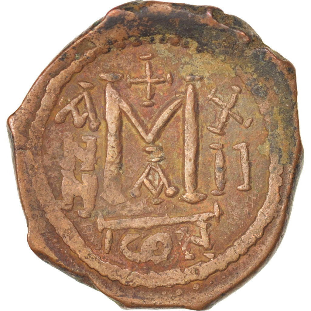 Justin II 565-578, Follis, Constantinople, EF(40-45), Copper, Sear #360, 13.16
