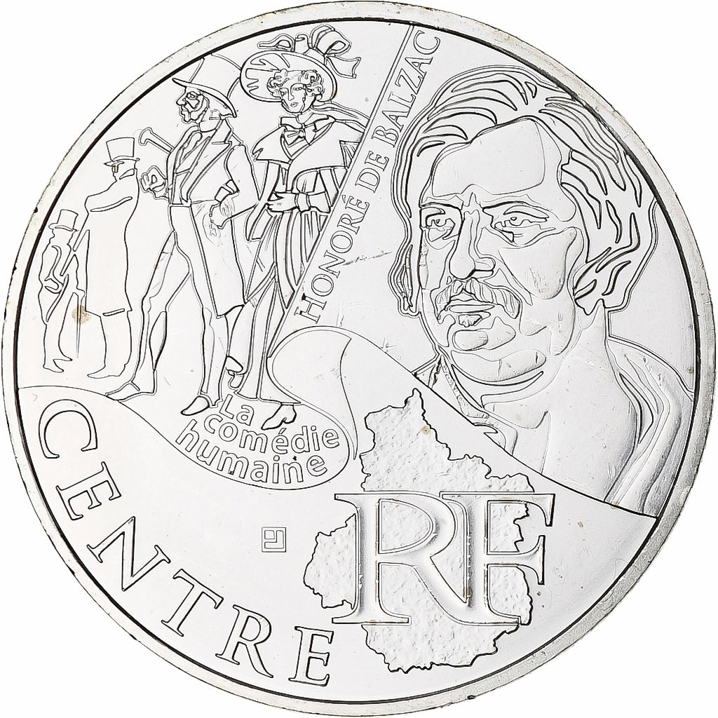 France, 10 Euro, Centre, 2012, Paris, SPL+, Argent, KM:1868