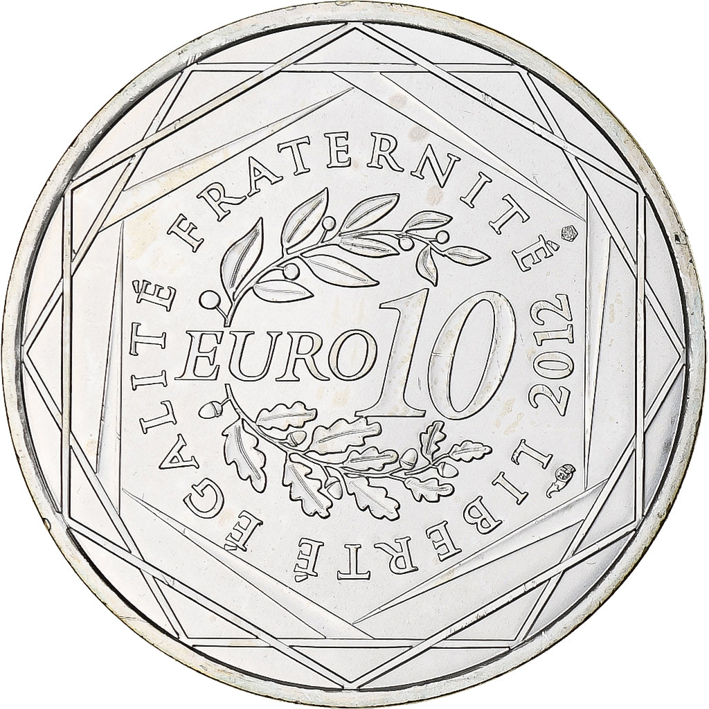 France, 10 Euro, Centre, 2012, Paris, SPL+, Argent, KM:1868