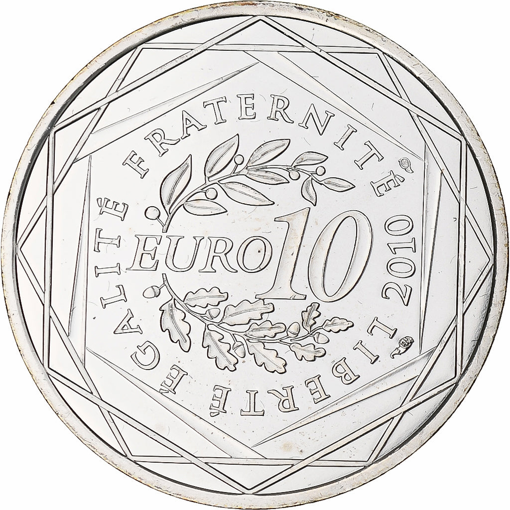 Francia, 10 Euro, Basse-Normandie, 2010, Paris, FDC, Plata, Gadoury:EU399