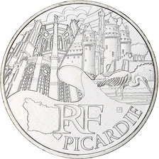 France, 10 Euro, Picardie, 2011, Paris, MS(65-70), Silver, KM:1745