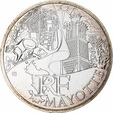 France, 10 Euro, Mayotte, 2011, Paris, SPL+, Argent, Gadoury:EU450, KM:1726