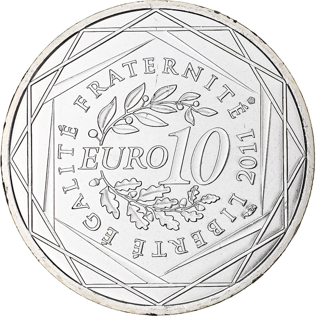 France, 10 Euro, Mayotte, 2011, Paris, SPL+, Argent, Gadoury:EU450, KM:1726