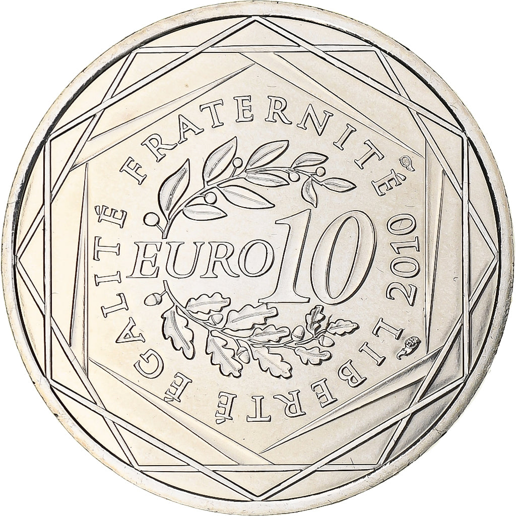 France, 10 Euro, Euros des régions, FDC, 2010, Paris, Argent, FDC, KM:1751