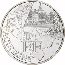 France, 10 Euro, Aquitaine, 2011, Paris, MS(64), Silver, KM:1727