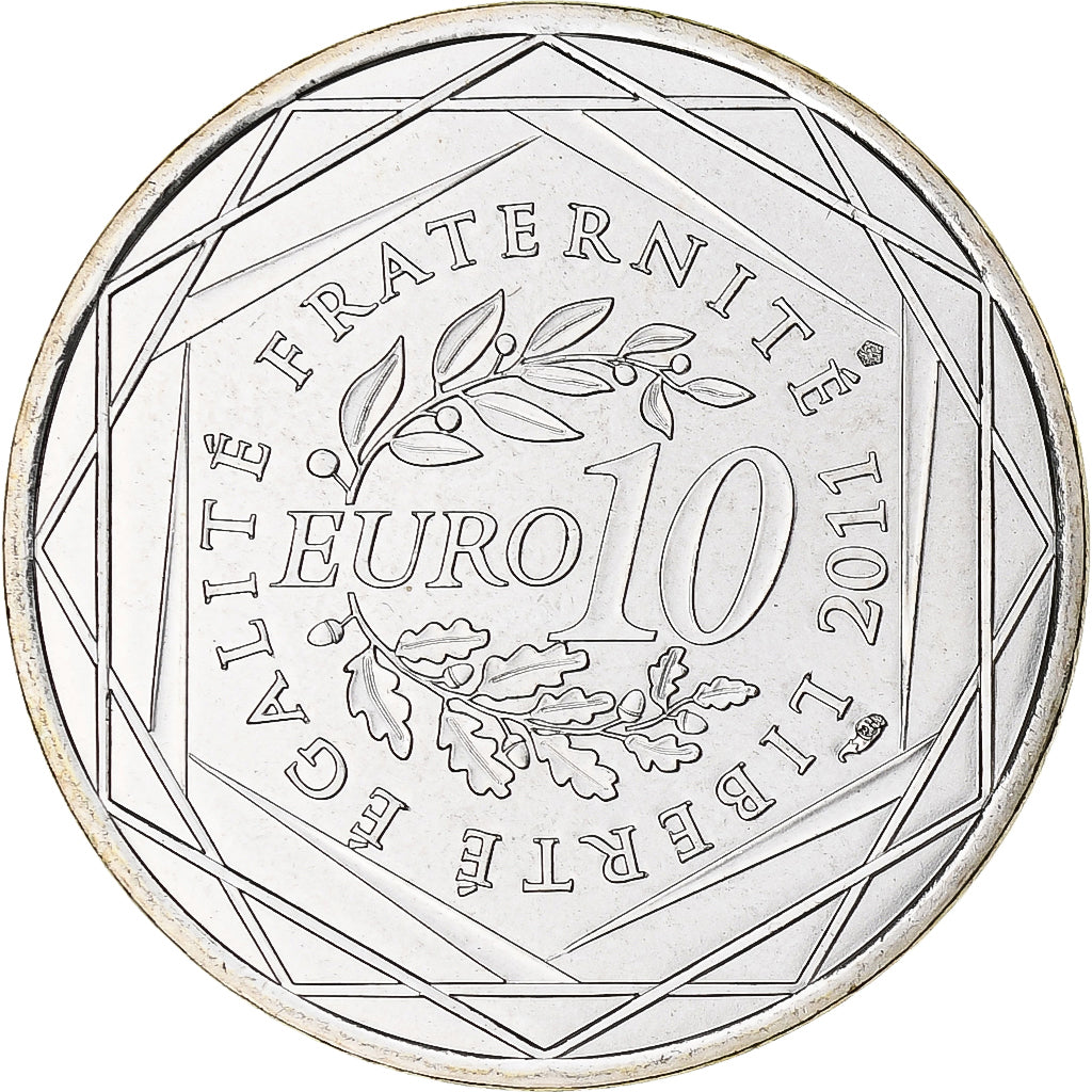 França, 10 Euro, Rhône Alpes, Euros des régions, 2011, Paris, FDC, MS(65-70)