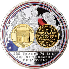 France, Medal, Adieu au Franc, 500 Francs Arc de Triomphe de l'Etoile, 2016