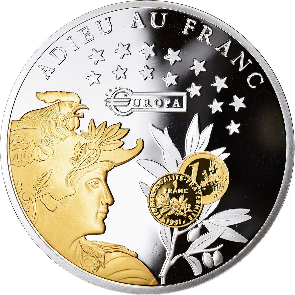 France, Medal, Adieu au Franc, 500 Francs Arc de Triomphe de l'Etoile, 2016