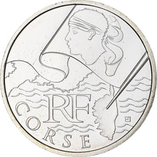 France, 10 Euro, Corse, Euros des régions, 2010, MS(65-70), Silver