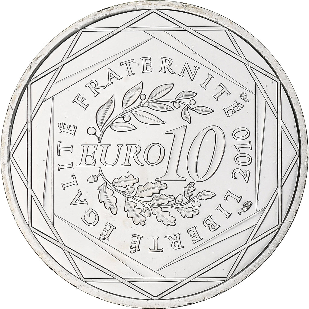 France, 10 Euro, Corse, Euros des régions, 2010, MS(65-70), Silver