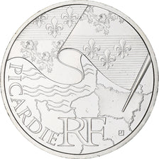 France, 10 Euro, Picardie, 2010, MS(65-70), Silver
