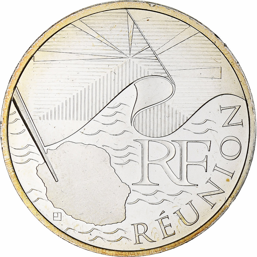Frankrijk, 10 Euro, 2010, Paris, Réunion, FDC, Zilver, KM:1669