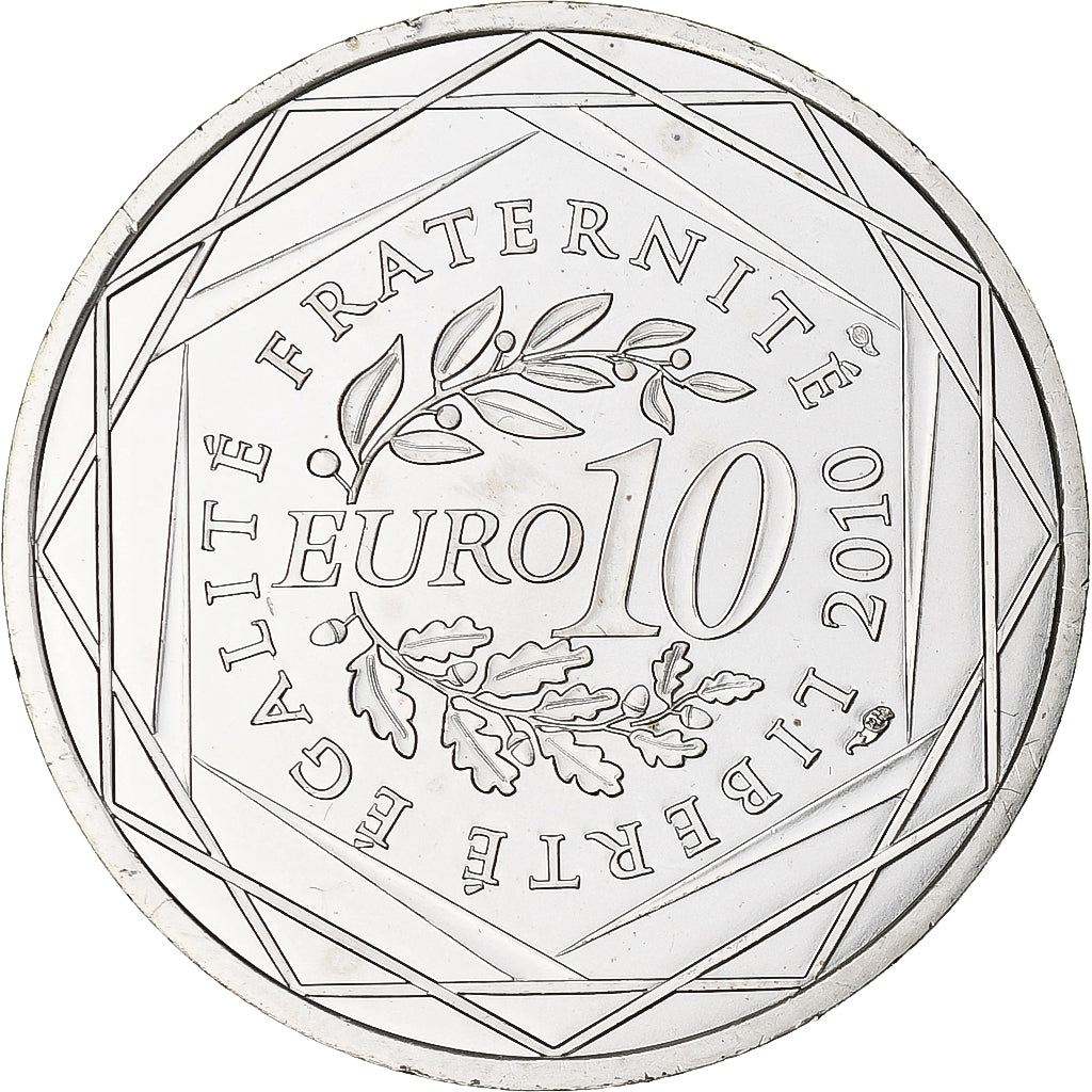 Frankrijk, 10 Euro, 2010, Paris, Réunion, FDC, Zilver, KM:1669