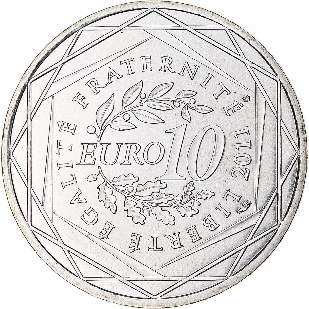 France, 10 Euro, Lorraine, Euros des régions, 2011, FDC, FDC, Argent