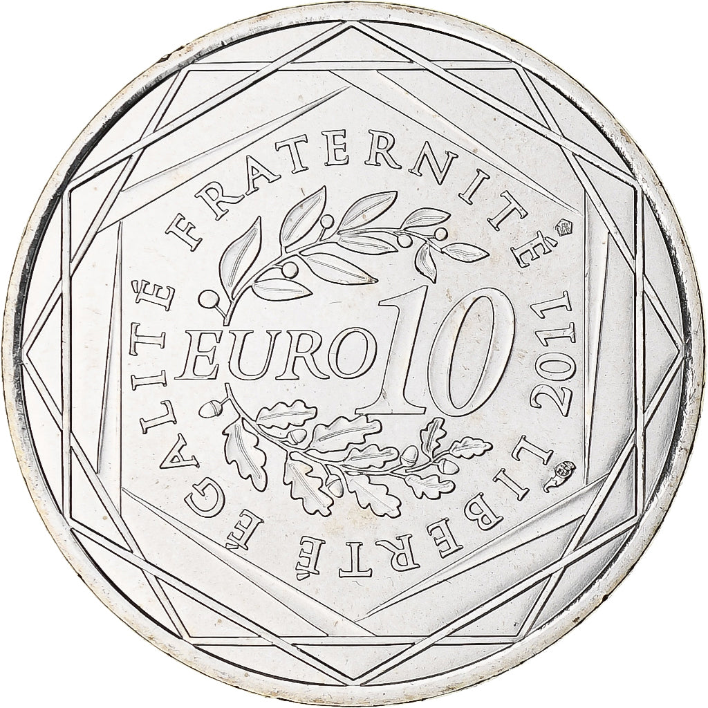France, 10 Euro, 2011, Paris, FDC, Argent, KM:1750