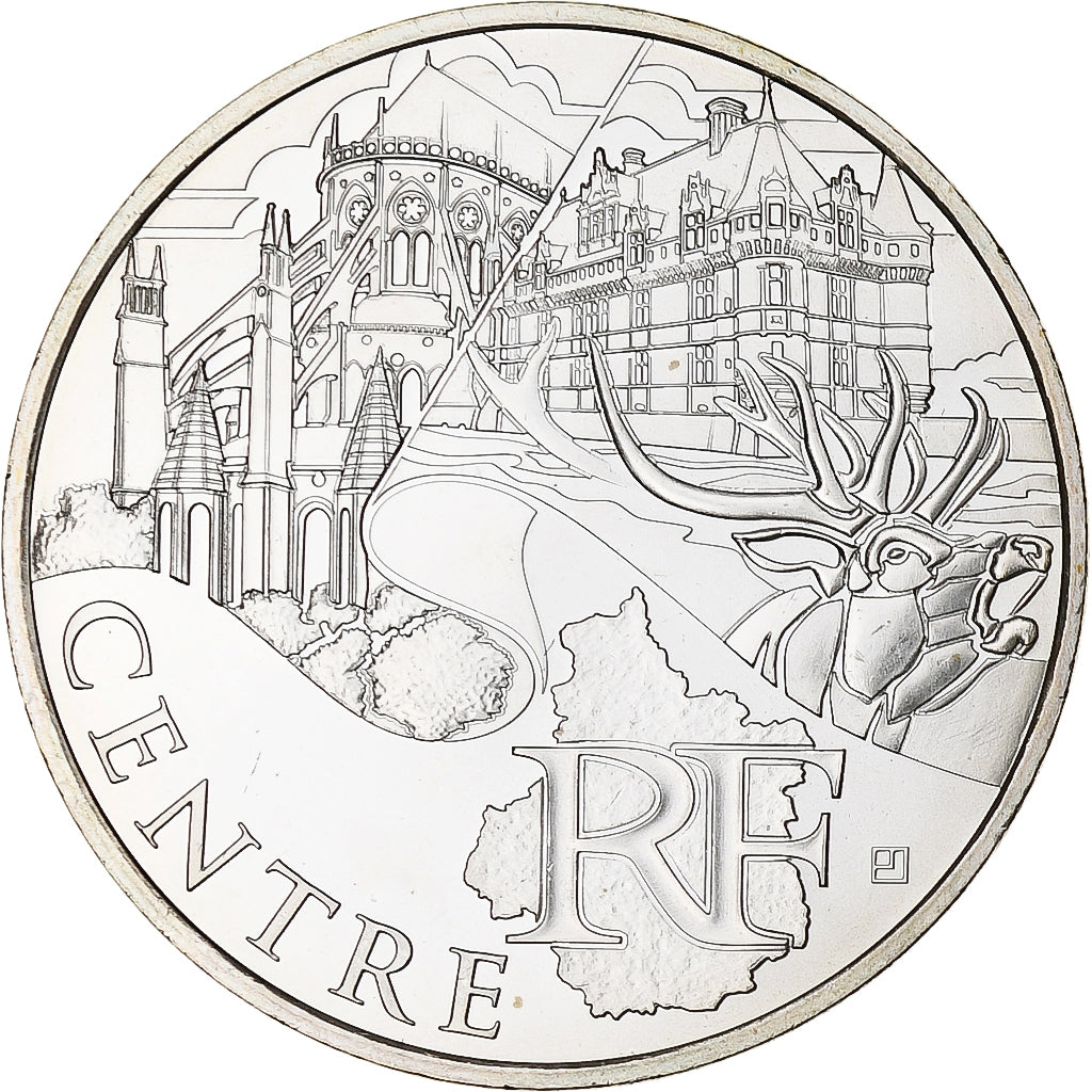 France, 10 Euro, Centre, 2011, Paris, MS(65-70), Silver, KM:1732