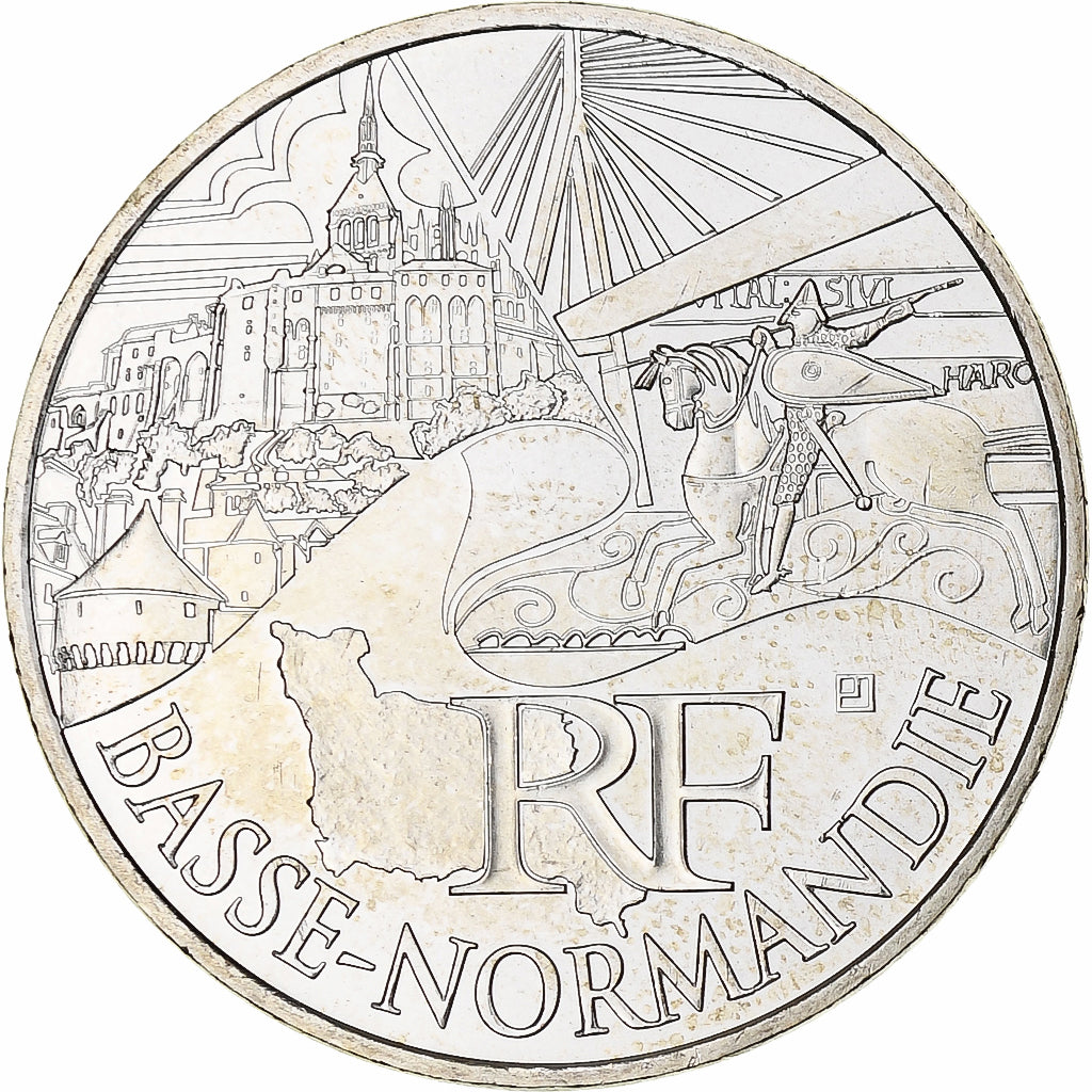 Frankreich, 10 Euro, Basse Normandie, 2011, Paris, STGL, Silber, KM:1729