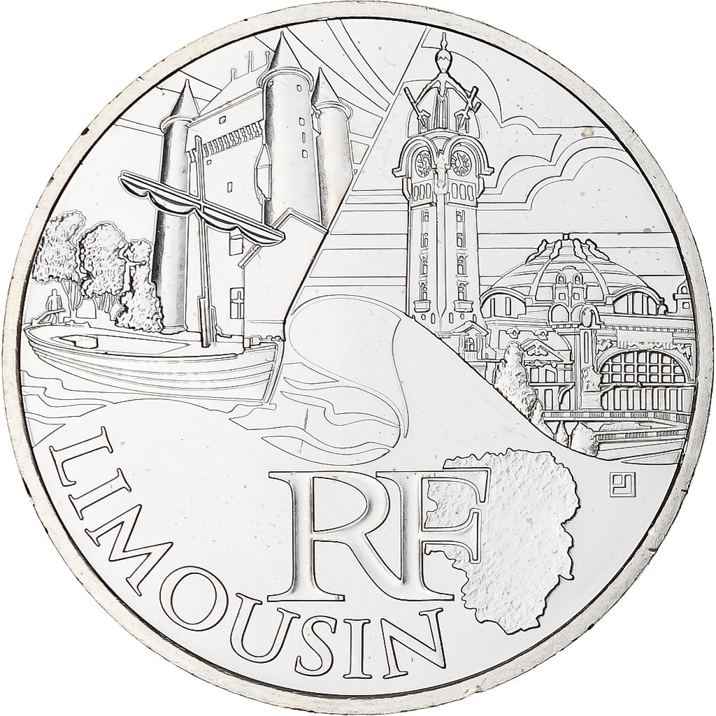 France, 10 Euro, 2011, Paris, Limousin, MS(65-70), Silver, KM:1742