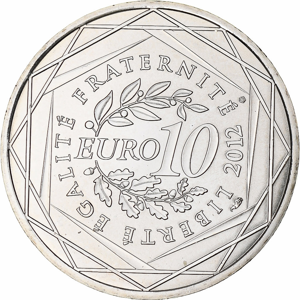 Frankrijk, 10 Euro, 2012, Poitou-Charente, UNC, Zilver