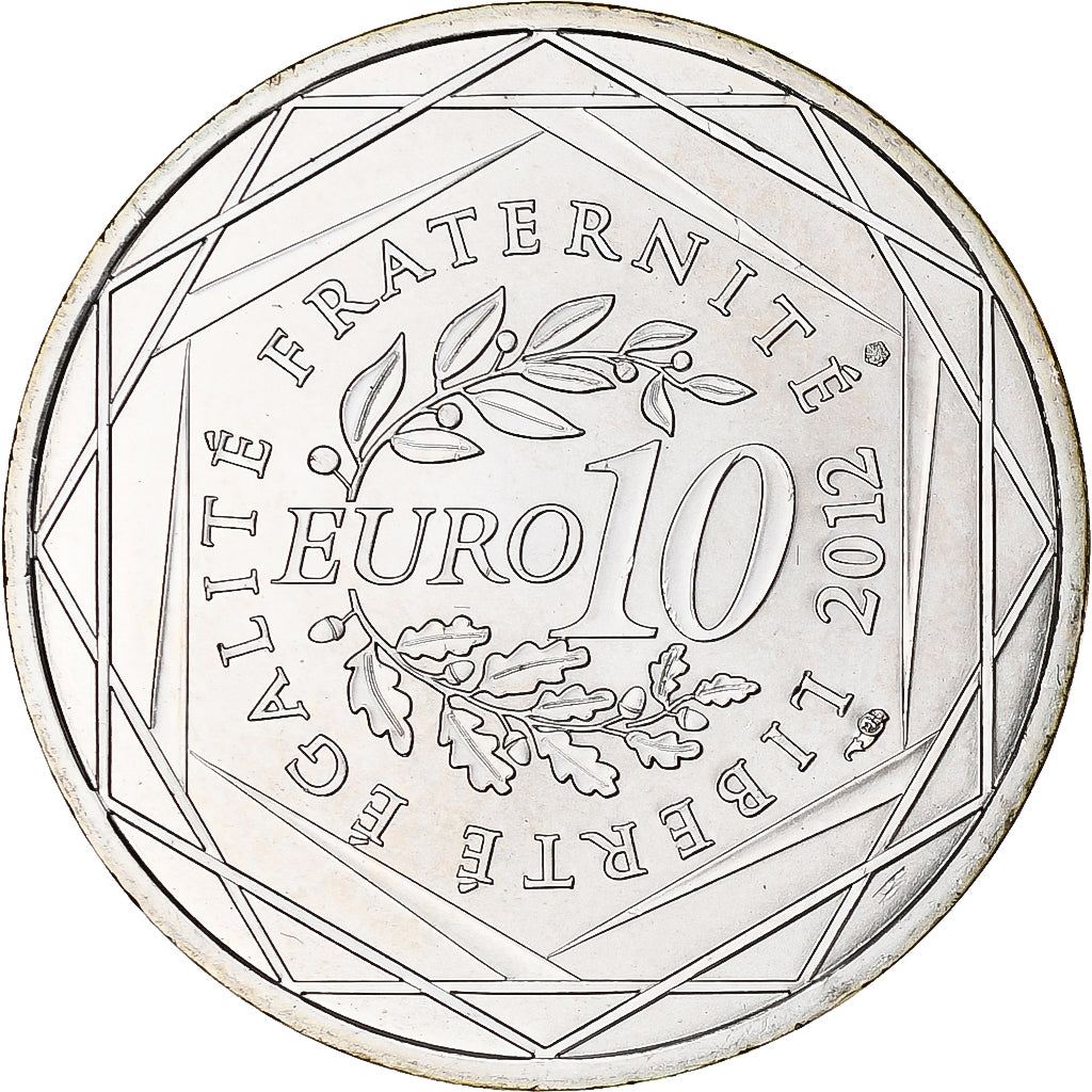 France, 10 Euro, Nord-Pas de Calais, 2012, MS(65-70), Silver