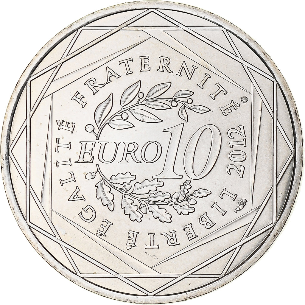 France, 10 Euro, 2012, Réunion, FDC, Argent