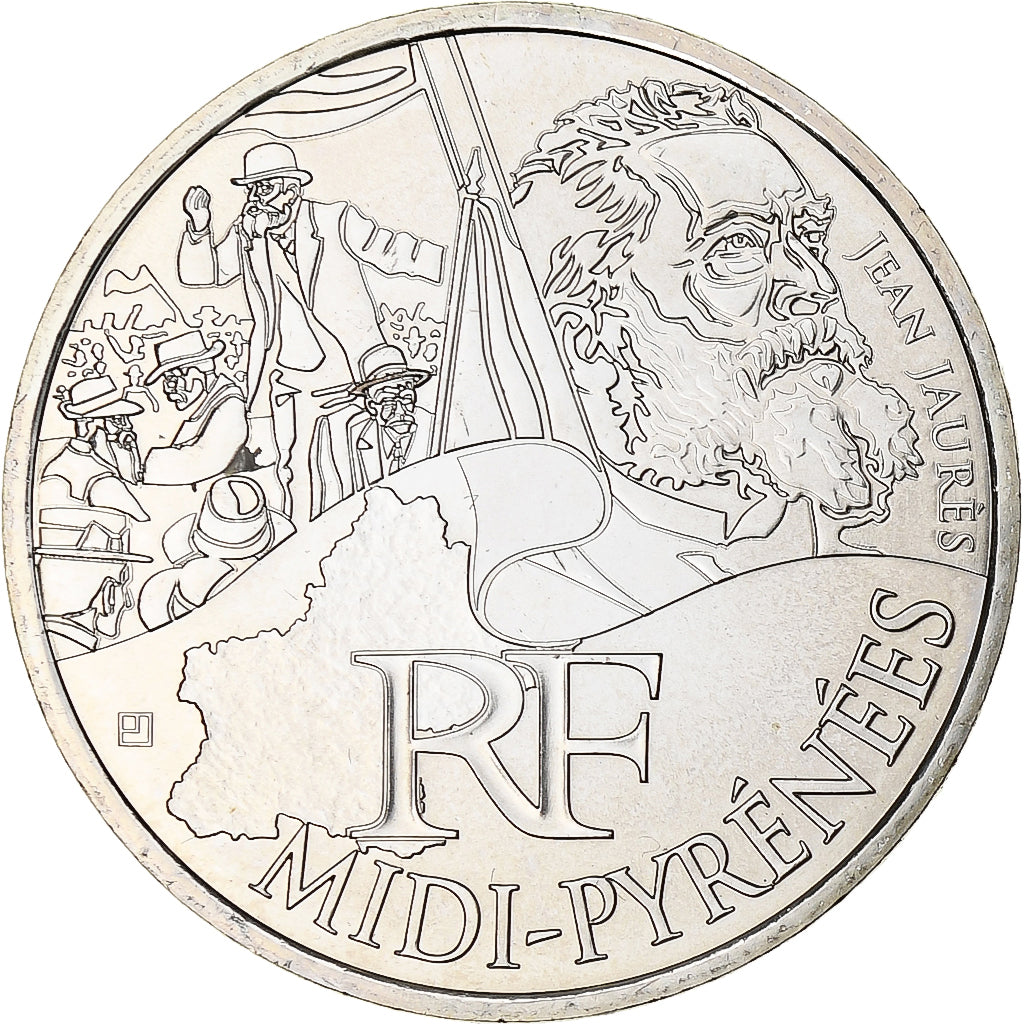 Frankrijk, 10 Euro, 2012, Midi-Pyrénées, FDC, Zilver