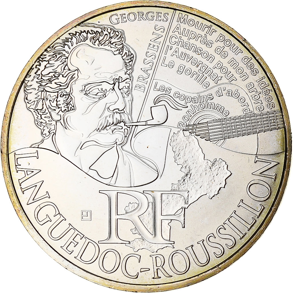 France, 10 Euro, 2012, Languedoc roussillon, FDC, Argent