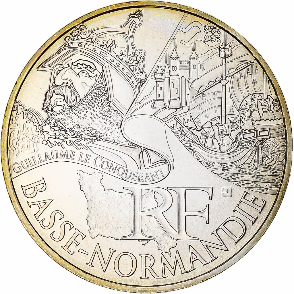 Frankrijk, 10 Euro, 2012, Basse-Normandie, FDC, Zilver