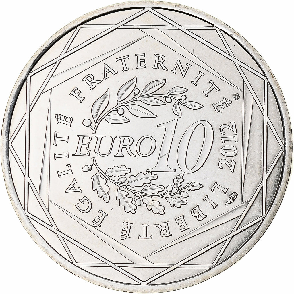 Frankrijk, 10 Euro, 2012, Basse-Normandie, FDC, Zilver
