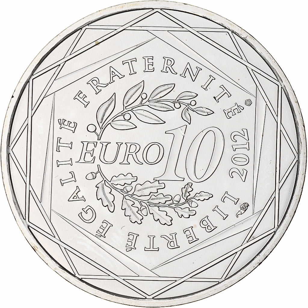 France, 10 Euro, 2012, Corse, FDC, Argent