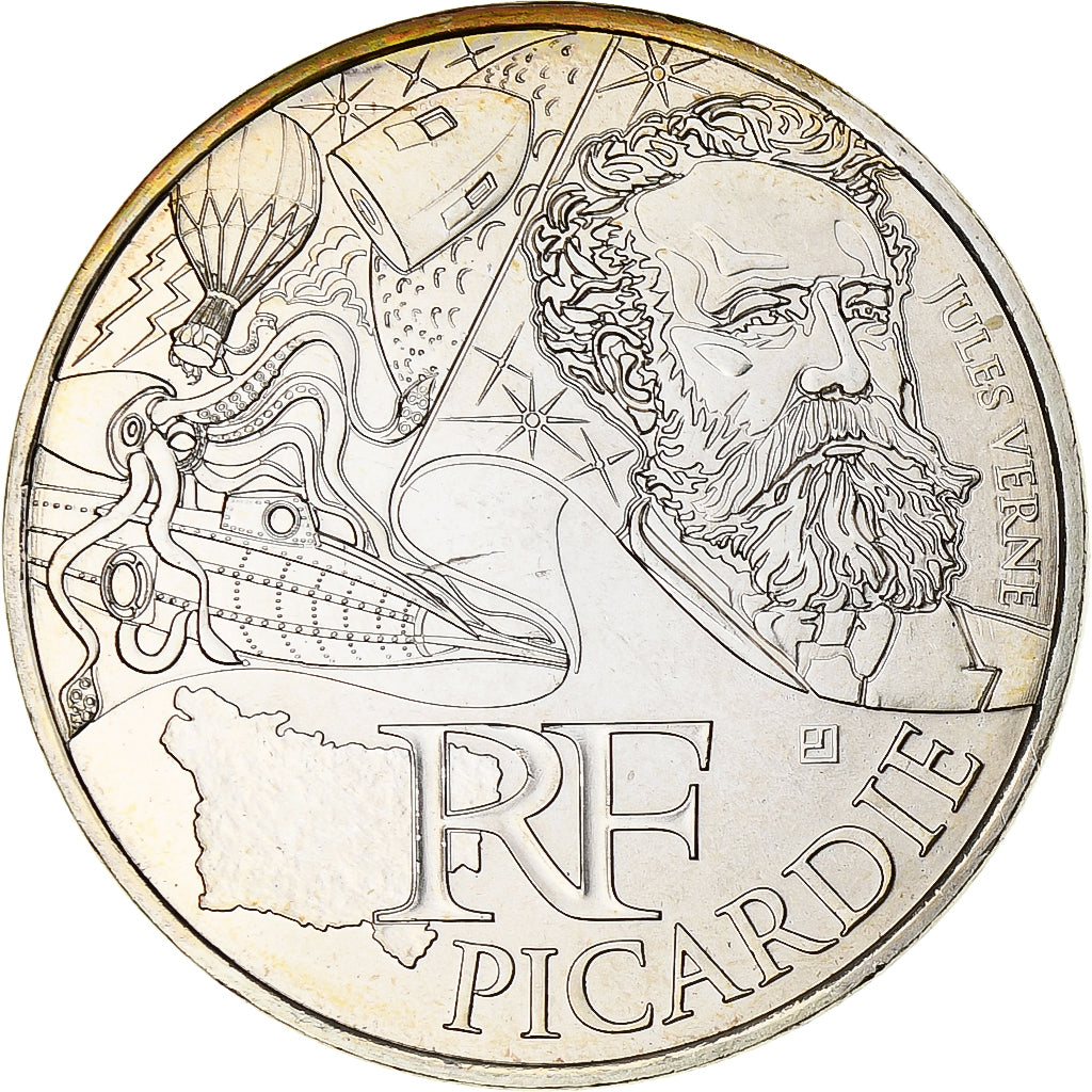 Frankrijk, 10 Euro, 2012, Picardie, FDC, Zilver
