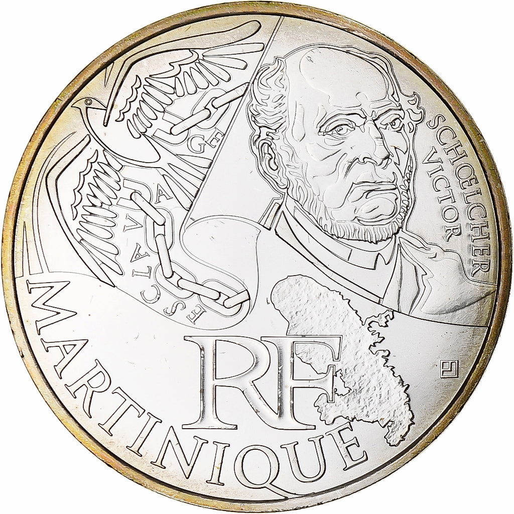 Francia, 10 Euro, 2012, Paris, Martinique, FDC, Plata, KM:1879