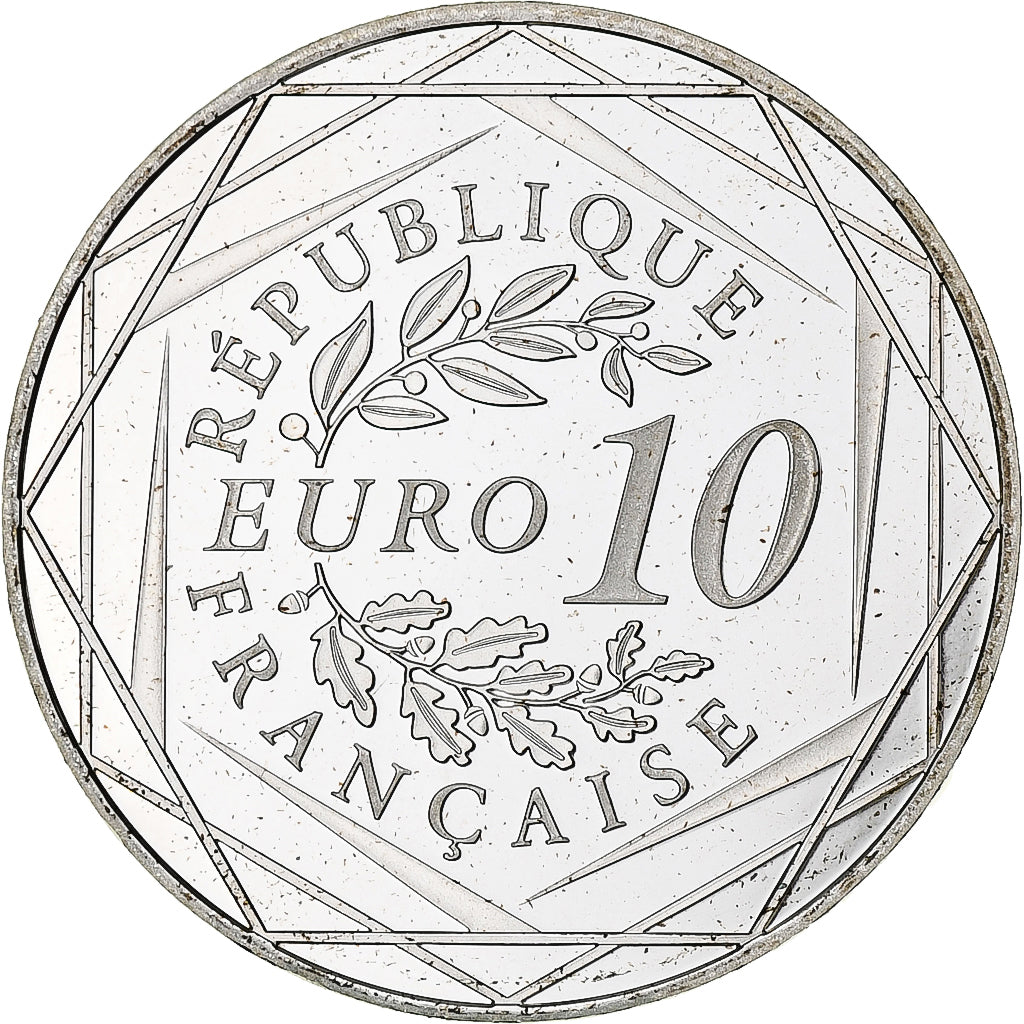 France, 10 Euro, 2014, Coq, MS(65-70), Silver, Gadoury:EU656