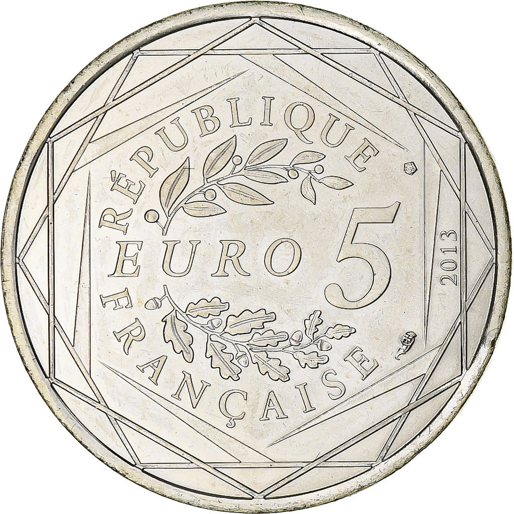 France, 5 Euro, Liberté, 2013, Paris, MS(64), Silver