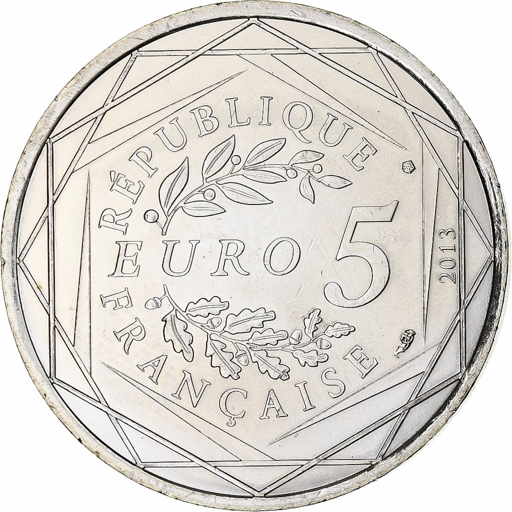 France, 5 Euro, Egalité, 2013, MS(64), Silver, Gadoury:EU646