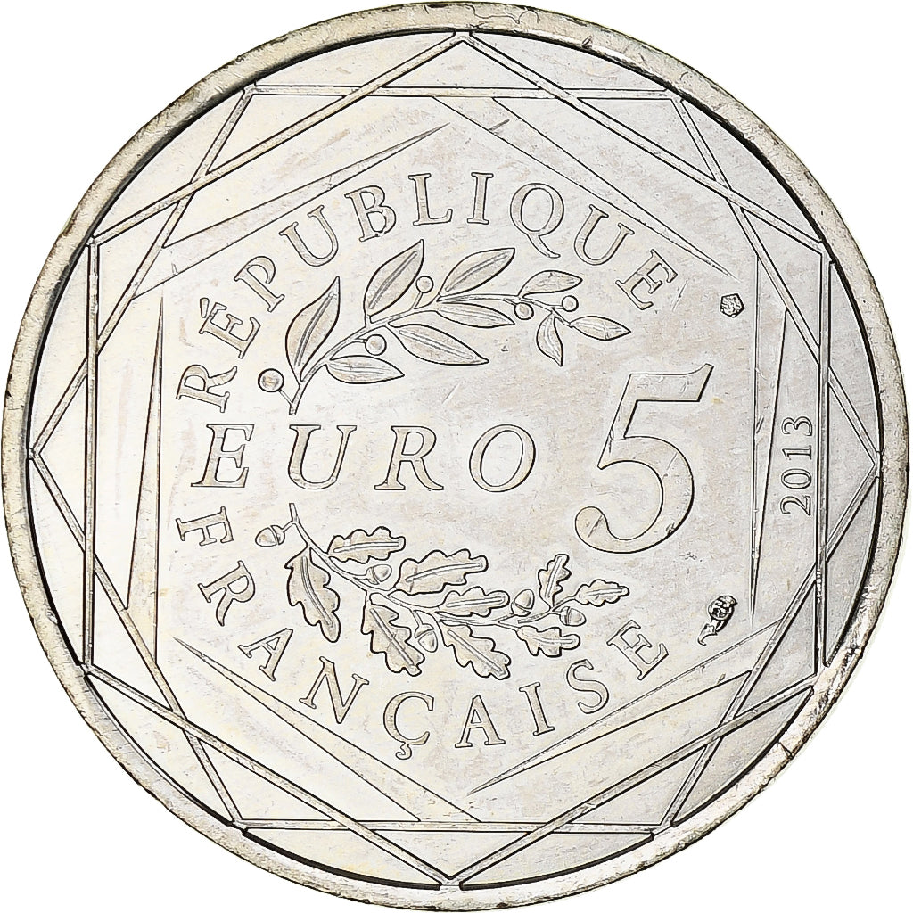 France, 5 Euro, Liberté, 2013, Paris, MS(64), Silver