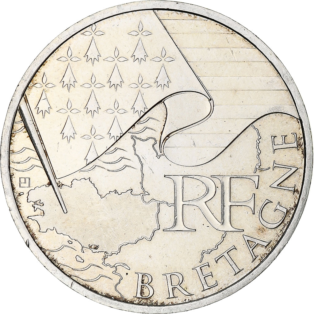 Francia, 10 Euro, Bretagne, 2010, Paris, EBC+, Plata, KM:1648