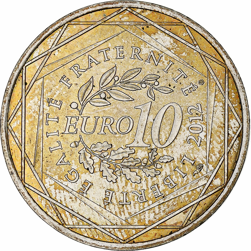 France, 10 Euro, Ile de France, 2012, Paris, MS(63), Silver, KM:1875
