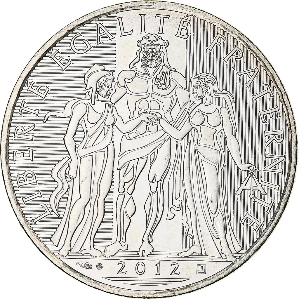 France, 10 Euro, 2012, Paris, MS(64), Silver, Gadoury:EU 516, KM:2073