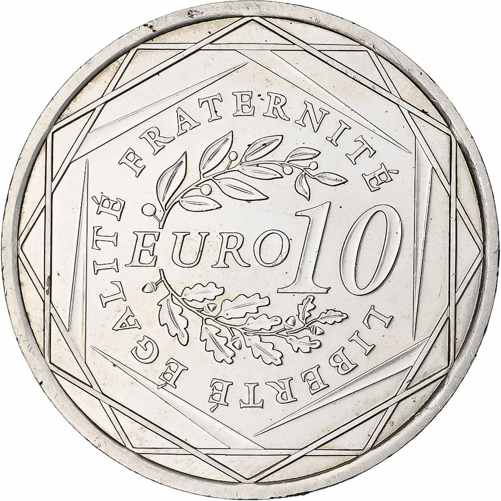 France, 10 Euro, 2009, Paris, MS(63), Silver, KM:1675