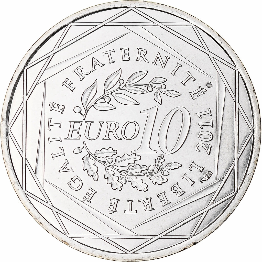 France, 10 Euro, Mayotte, 2011, Paris, SPL+, Argent, Gadoury:EU450, KM:1726