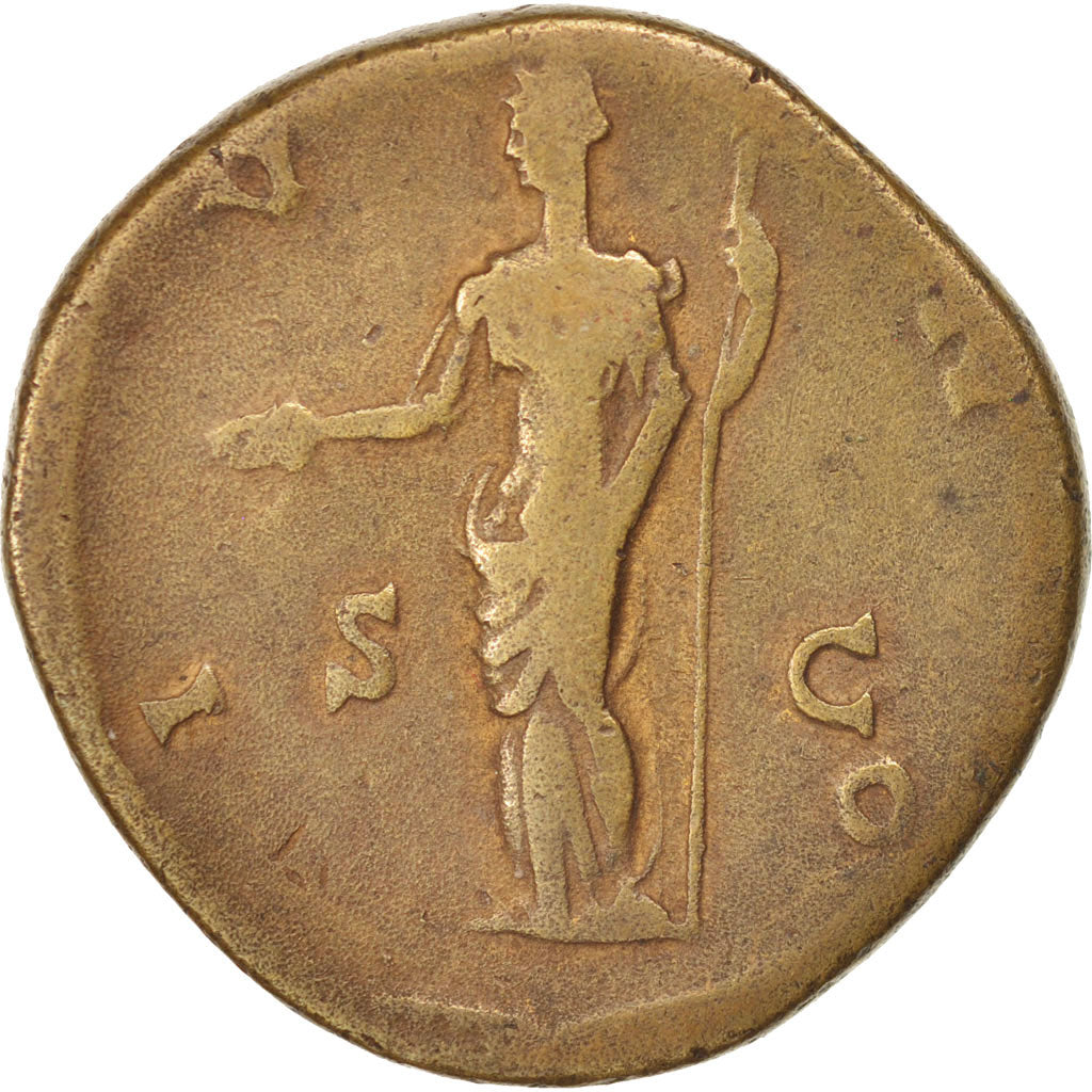 Faustina I, Sestertius, Rome, VF(30-35), Bronze, RIC #1143, 23.08